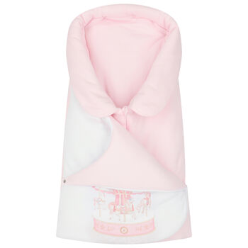 Pink & White Carousel Baby Nest